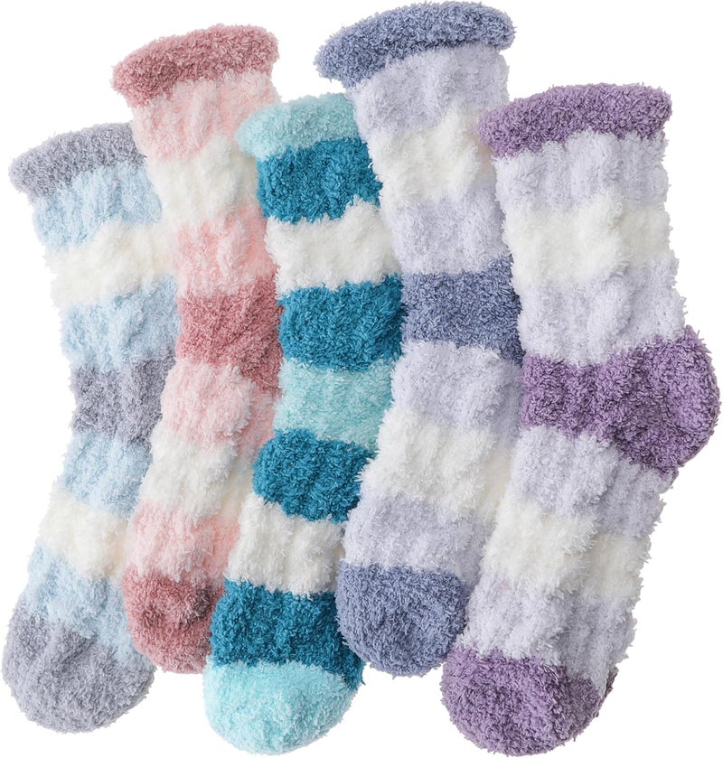 ANTSANG Womens Fuzzy Socks Fluffy Slipper Cozy Cabin Winter Soft Fleece Warm Comfy Thick Christmas Gift Socks - Image 1